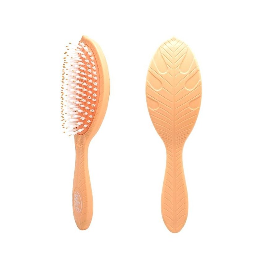 WET BRUSH WETBRUSH GO Žalias™ TREATMENT & SHINE plaukų šepetys su šerno šereliais ir natūraliais aliejais, oranžinis