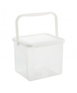 Box with lid Infinity Recycled 11L 36x27x14cm white