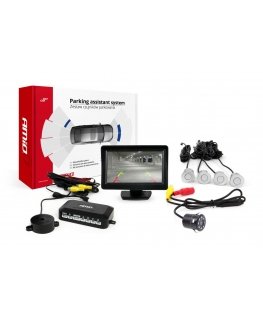 Amio Parking sensor kit tft01 4.3 inch with camera hd-307 and 4 sensors silver color