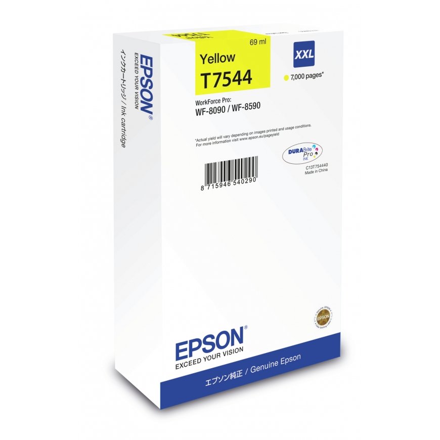 Epson T7544 tindikassett 1 tk Originaal Kollane