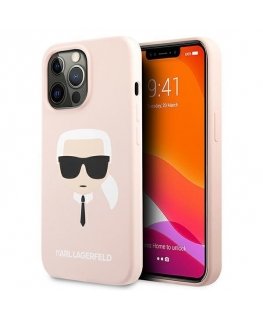 Karl Lagerfeld KLHCP13XSLKHLP iPhone 13 Pro Max 6.7" light pink/light pink hardcase Silicone Karl's Head
