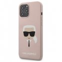 Karl Lagerfeld KLHCP13XSLKHLP iPhone 13 Pro Max 6,7" šviesiai rausva/light pink hardcase Silicone Karl`s Head