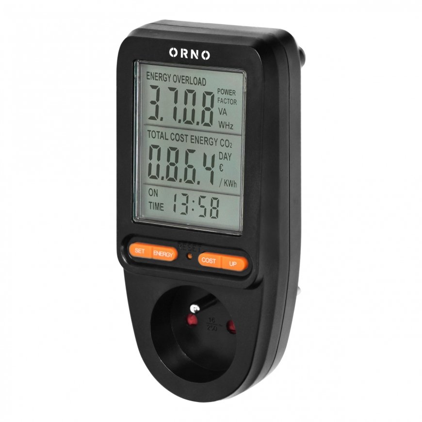 Orno Wattmeter, energy calculator with LCD