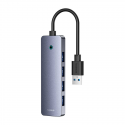 Hub 4in1 Baseus UltraJoy Lite 15cm USB-A to 4x USB 3.0 + USB-C 5V (pilkas) Hub 4in1 Baseus UltraJoy Lite 15cm USB-A to 4x USB 3.0 + USB-C 5V (pilkas)