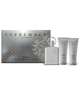 Afnan Supremacy Silver Dárková sada EDP 100 ml, shower gel 100 ml a balzám po holení 100 ml