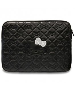 Hello Kitty Sleeve HKCSZPEKHBPK 14" czarny|black Zip PU Quilted