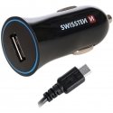 Swissten Car charger 12 / 24V / 1A whit Micro USB Cable 1.5m