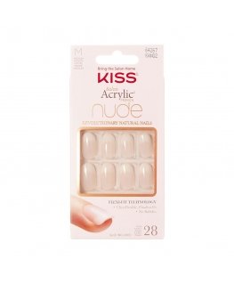 Kiss My Face Salon Acrylic French Nude Nails 64267 ( 28 pcs ) - Acrylic nails french manicure for a natural look