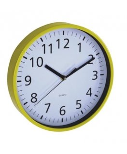 Wall clock Ø25,5cm yellow