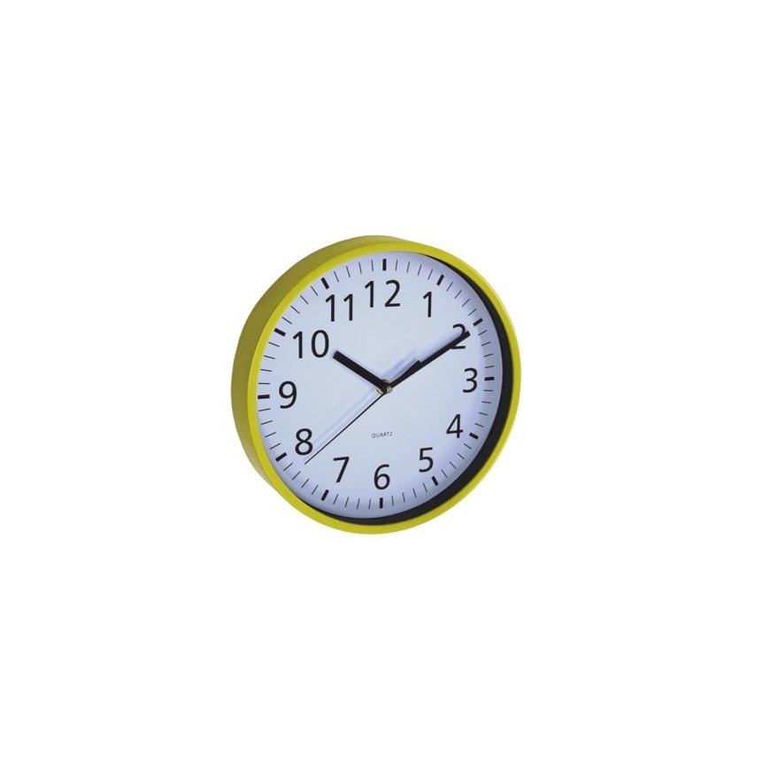 Wall clock Ø25,5cm yellow