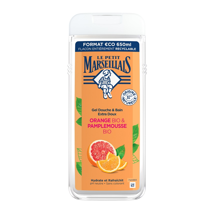 Le Petit Marseillais Shower and bath gel Grapefruit Bio and Orange Bio 650ml – 2