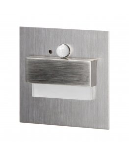 Orno TRACO LED 1.5W, recessed stair light, 12VDC, 30lm, 4000K, satin, motion and twilight sensor