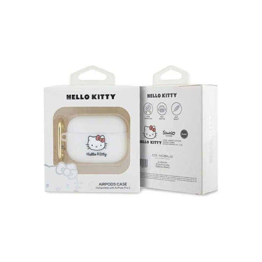 Hello Kitty Silicone 3D Kitty Head Case for AirPods Pro 2 (2022/2023) - White – 4