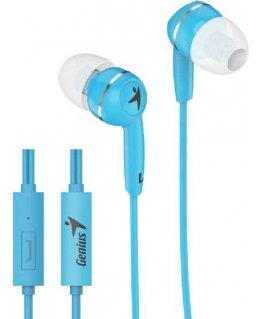 Genius HS-M320, ausinės, be garsumo valdymo, mėlyna, Įstatomos į ausis (į ausis įkišamos tipo) ausinės typ 3.5 mm jack