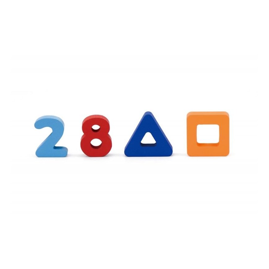 Puzzle Educational wooden puzzle Number shapes + geometric figures "Viga" – 2
