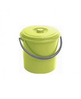 Bucket with lid 10L green