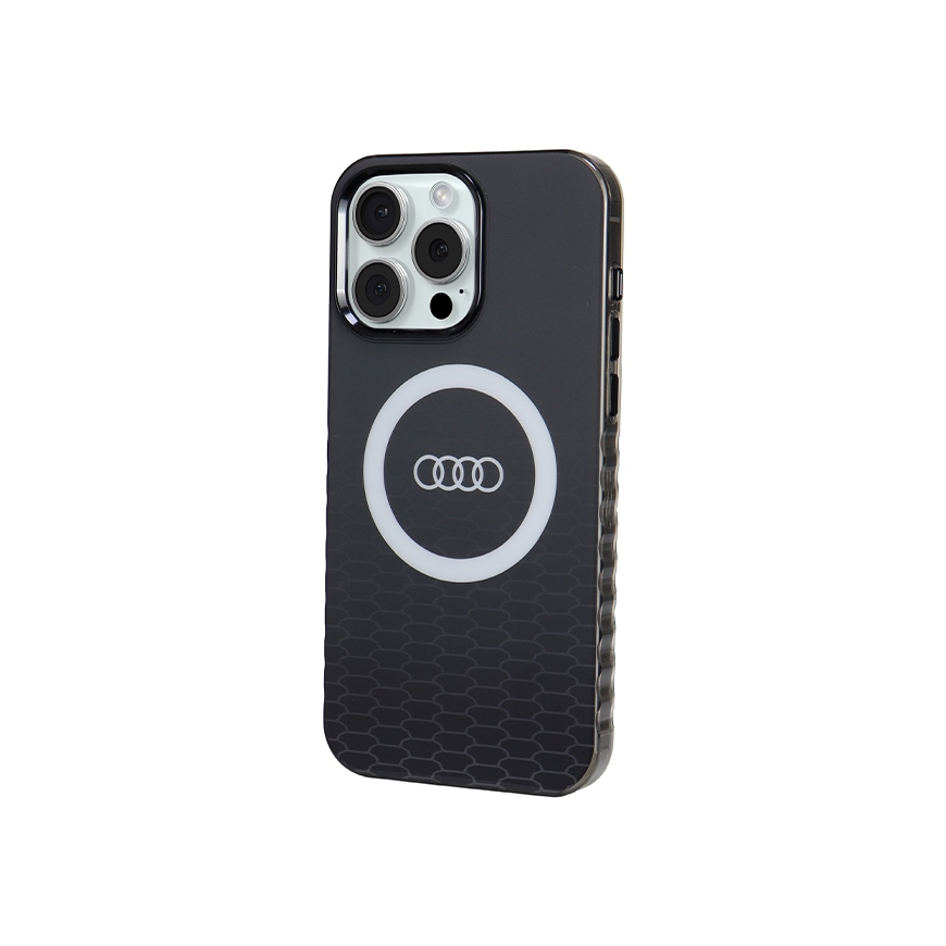 Case Audi IML Big Logo MagSafe Case iPhone 15 Pro Max 6.7" black/black hardcase AU-IMLMIP15PM-Q5/D2-BK – 2