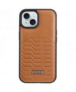 Audi Synthetic Leather MagSafe iPhone 15 | 14 | 13 6.1" czarny|b