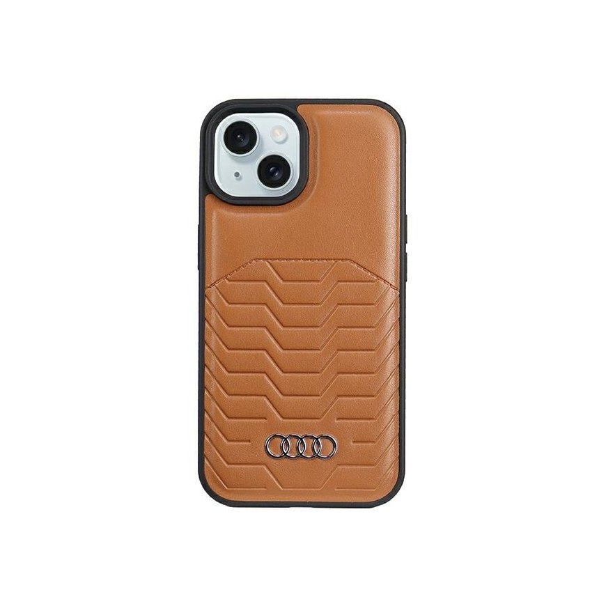 Audi Synthetic Leather MagSafe iPhone 15 | 14 | 13 6.1" czarny|b