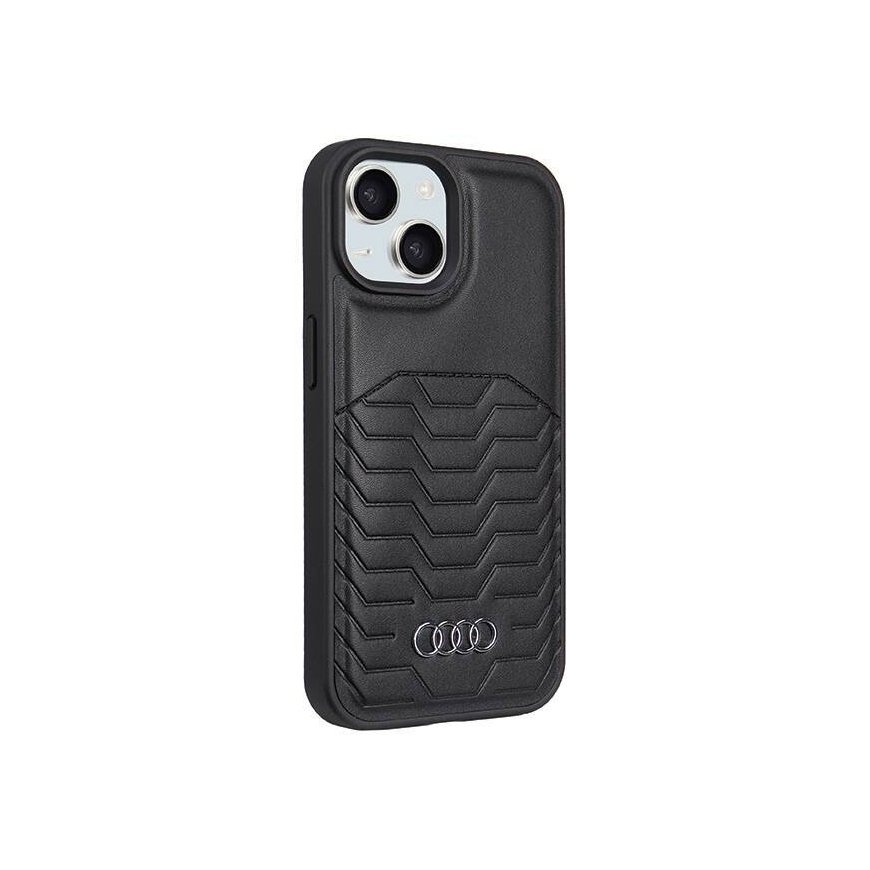 Audi Synthetic Leather MagSafe iPhone 15 | 14 | 13 6.1" czarny|b – 2