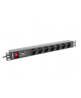 Lanberg PDU-07E-0200-IEC-BK jatkojohto 2 m 7 AC-pistorasia(a) Sisätila Musta