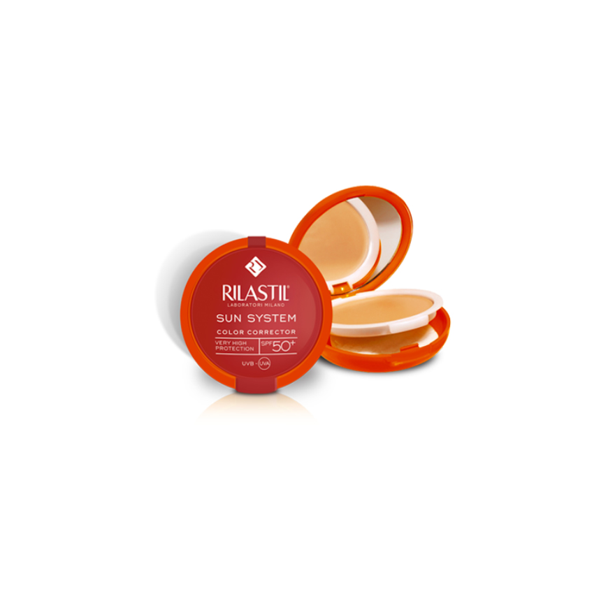 cream foundation with sun protection Rilastil Sun System Uniform Compact Cream Spf50+ shade 02 Dore 10g – 5