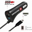 Swissten Premium Car charger 12 / 24V / 2.4A + non-detachable USB-C Data Cable 1m Swissten Premium Car charger 12 / 24V / 2.4A + non-detachable USB-C Data Cable 1m