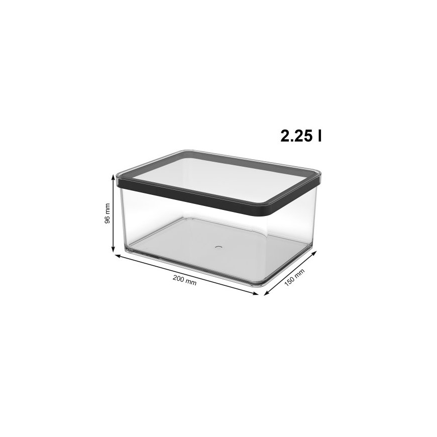 Rotho szeroki Loft 2,25L juoda