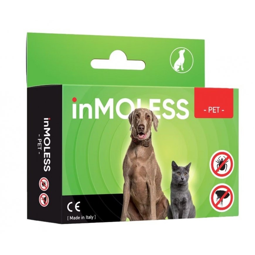 inMOLESS Pet Ultraheli kirbu- ja puugitõrjevahend lemmikloomadele - Kollane