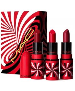 MAC Tiny Tricks Set MAC: Mini, Matte, Cream Lipstick, Awe-Spicious, 1.8, g * Miniature + Mini, Matte, Cream Lipstick, Snappy-Go-