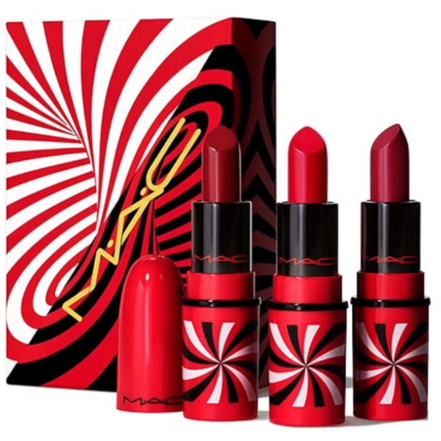 MAC Tiny Tricks rinkinys MAC: Mini, Matinis, Kremas lūpų dažai, Awe-Spicious, 1,8, g * Miniatiūriniai + Mini, Matiniai, Kremas l – 2