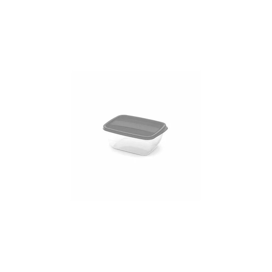 Food container rectangular 1,3L Vedo transparent grey