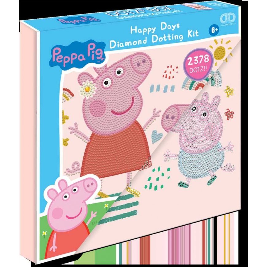 DIAMOND DOTS creative kit diamond painting Peppa Pig Happy Days, 2378 diamonds, DBX.089 – 2