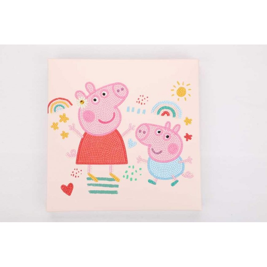 DIAMOND DOTS kūrybinis rinkinys piešimas deimantais Peppa Pig Happy Days, 2378 deimantai, DBX.089 – 3
