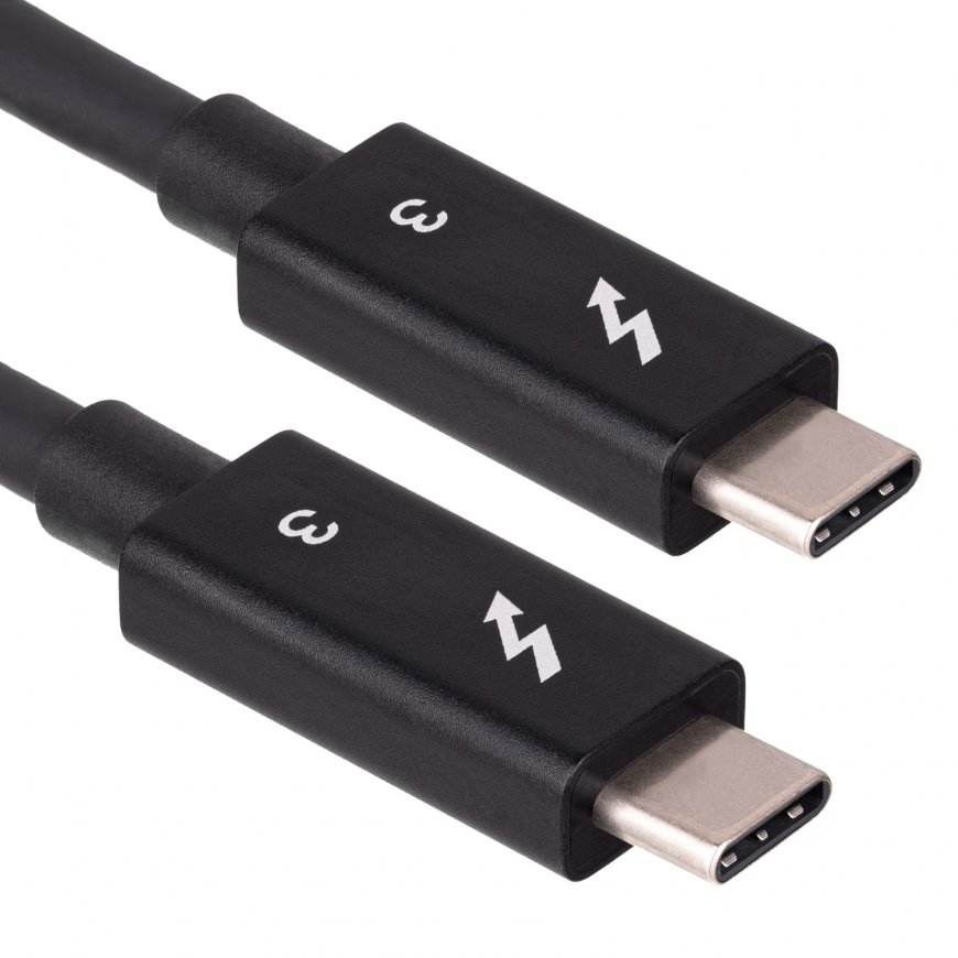 Akyga AK-USB-33 USB-kaapeli 0,5 m Thunderbolt 3 USB C Musta – 2
