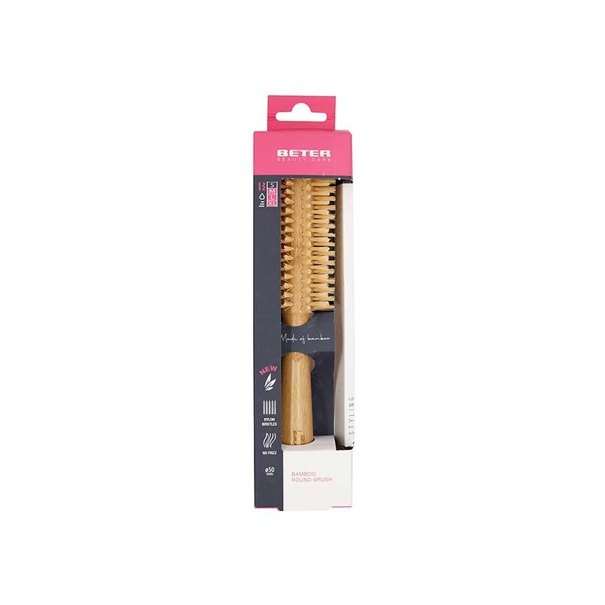 Better Bamwood Round Nylon Bristle Brush