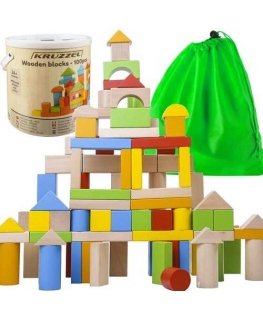 Wooden blocks - 100 pcs. Kruzel 22666