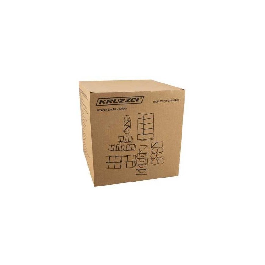Wooden blocks - 100 pcs. Kruzel 22666 – 5