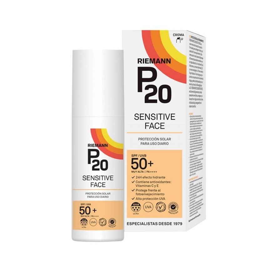 Riemann P20 Sensitive Face apsauga nuo saulės Spf50+ 50g