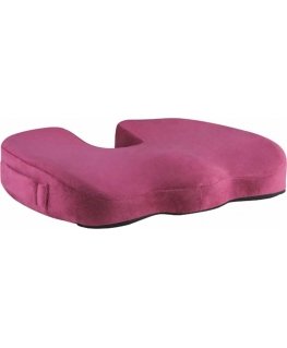 Powerton Ortopedyczna poduszka, plastic tip resistant to pressure, ergonomic, red satin (red wine), memory foam, P