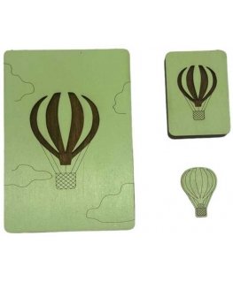 Yuliya Ausianikava ind. activity pg. certificate no. 1201908 Wooden box. Scissor case "Green balloon" KF057/15
