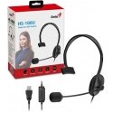 Genius HS-100U, ausinės su mikrofonu, garsumo valdymas, juoda, 2.0, Na głowę, USB Genius HS-100U, ausinės su mikrofonu, garsumo valdymas, juoda, 2.0, Na głowę, USB