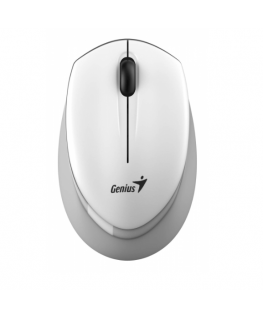 Pelė Genius Pelė NX-7009, 1200DPI, 2.4 [GHz], optinė, 3kl., belaidė, balta ir-pilka, 1 vnt AA, Mėlyna-Eye sensor, symetryczna
