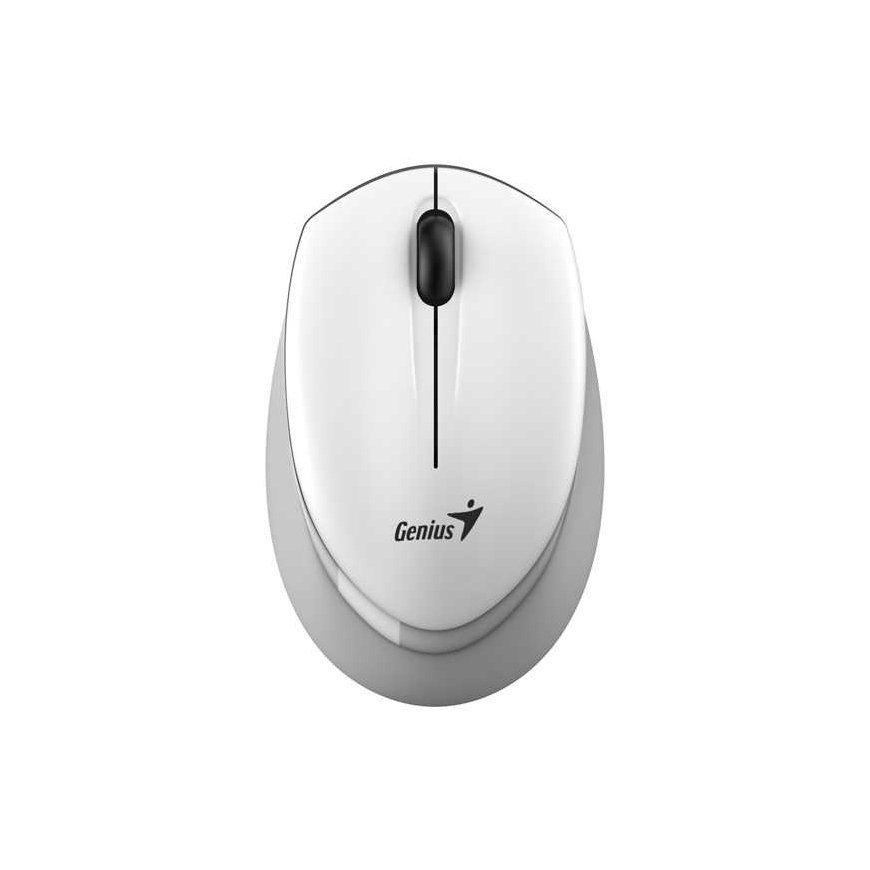 Mouse Genius Mouse NX-7009, 1200DPI, 2.4 [GHz], optical, 3kl., wireless, white and gray, 1 pc AA, Blue-Eye sensor, symetryczna – 3