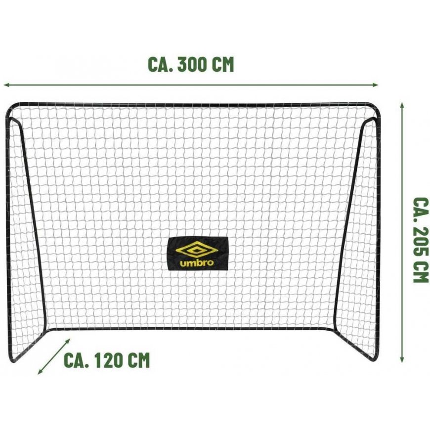BRAMKA DO PIŁKI NOŻNEJ Z SIATKĄ 300x205x120cm UMBRO – 2