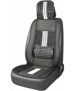 Seat mat beads with backrest and headrest amio-03648