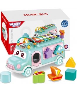 WOOPIE BABY Samochodzik Muzyczny Sorter with Cymbałkami Green