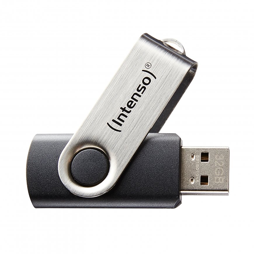 Intenso Basic Line USB флеш накопитель 8 GB USB тип-A 2.0 Черный, Серебристый