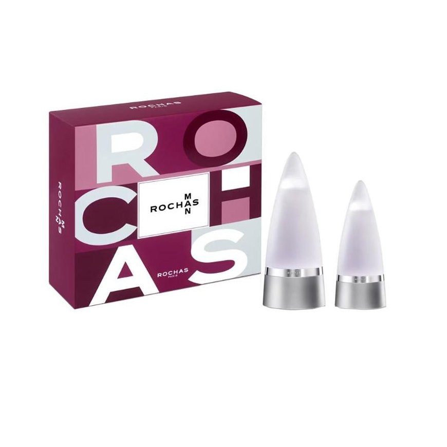"Rochas Man" eau de toilette with spray 100 ml, 2 pcs