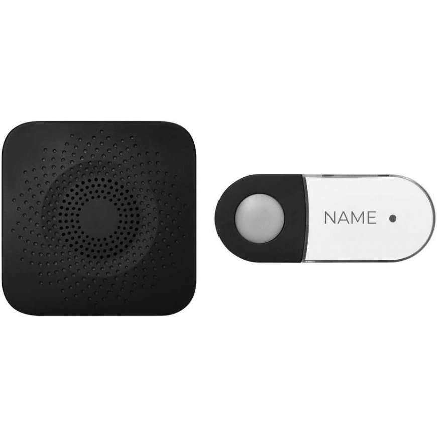 Orno SETI AC, wireless doorbell, network, button without battery, learning system, 32 sounds, 150 m, black